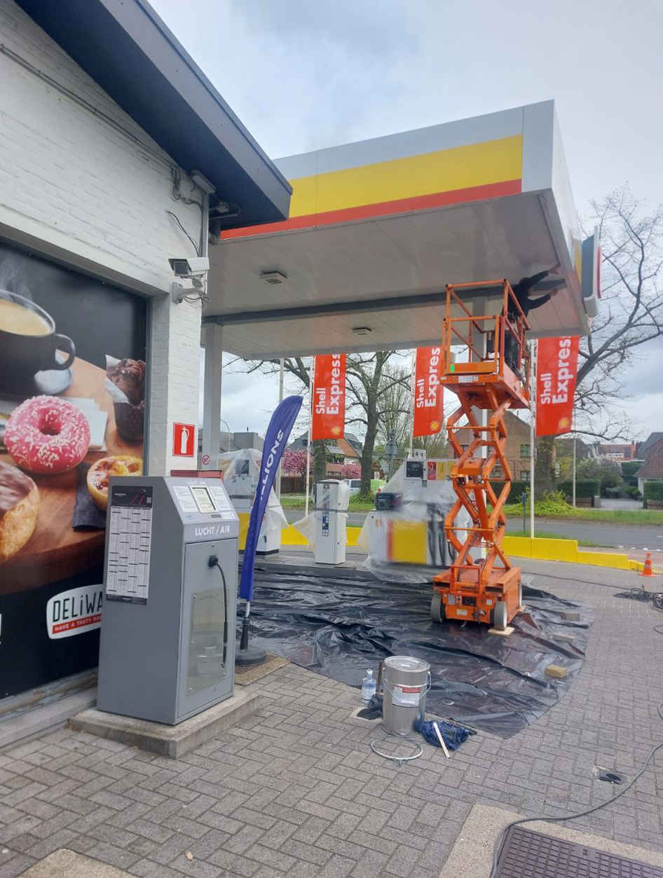 Renovatiewerken aan tankstation